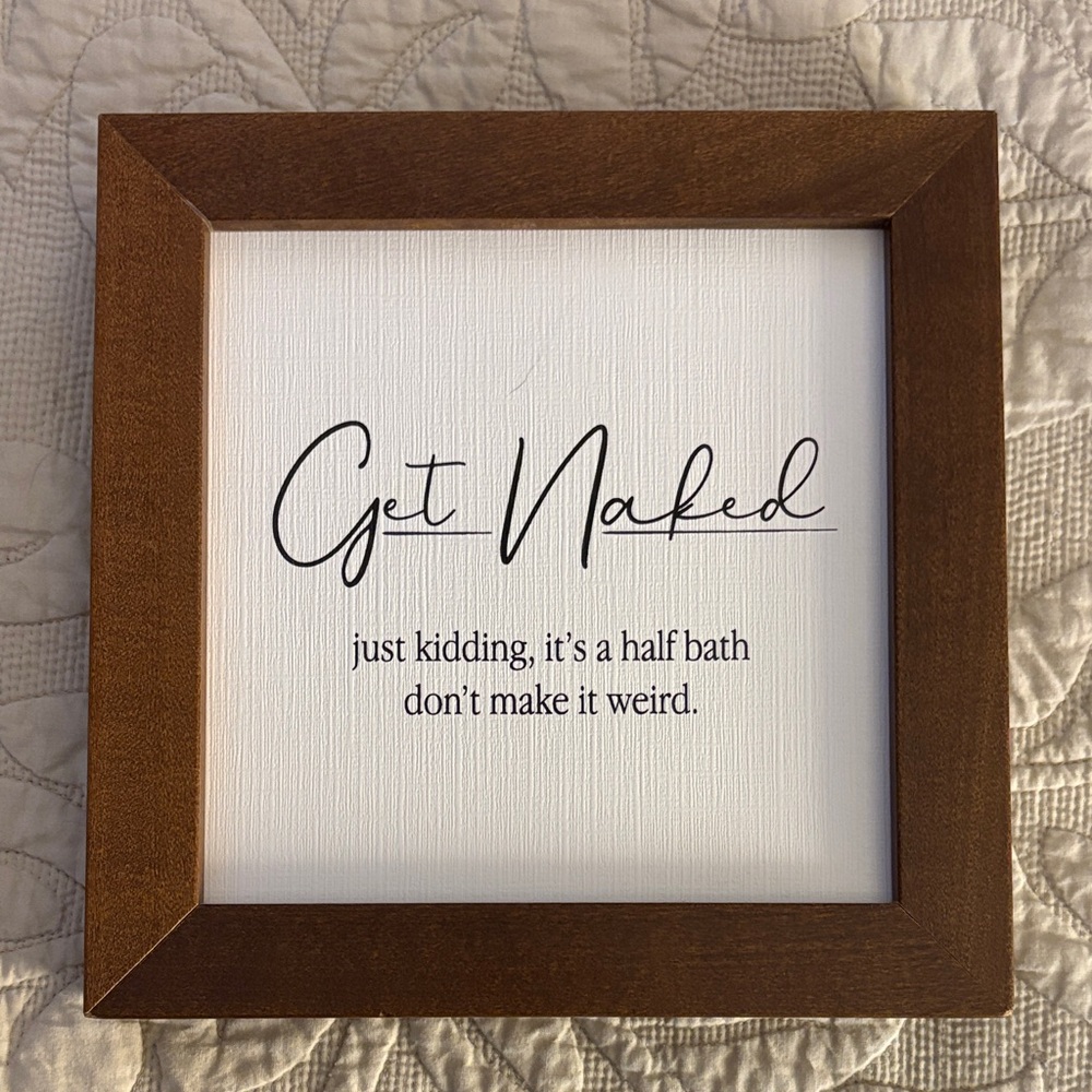 Wood Framed Humorous Wall Art
